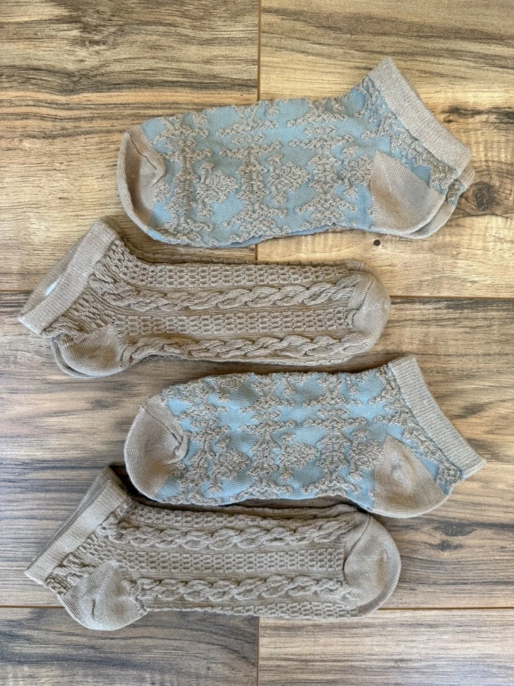 Women's Cable Knit Boho Socks - 4 Pair